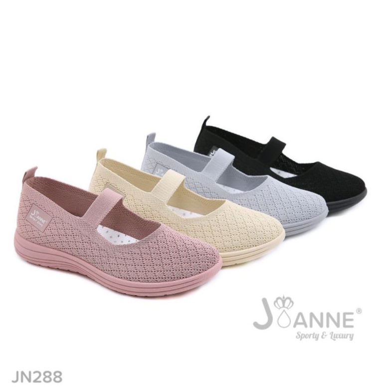 RECOMENDED|| [JOANNE] Sepatu Flyknit Flat Shoes Import JN288