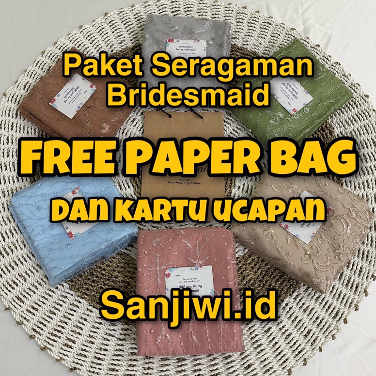 Booming Kain Paket Bridesmaid / Paket Seragaman Bridesmaid / Baju nikah / Seragaman Keluarga
