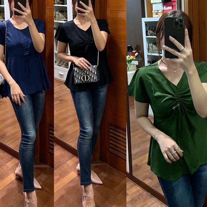 Dijual  BAJU ATASAN RAYON SERUT DEPAN RAYON PREMIUM BAJU ATASAN KEREN