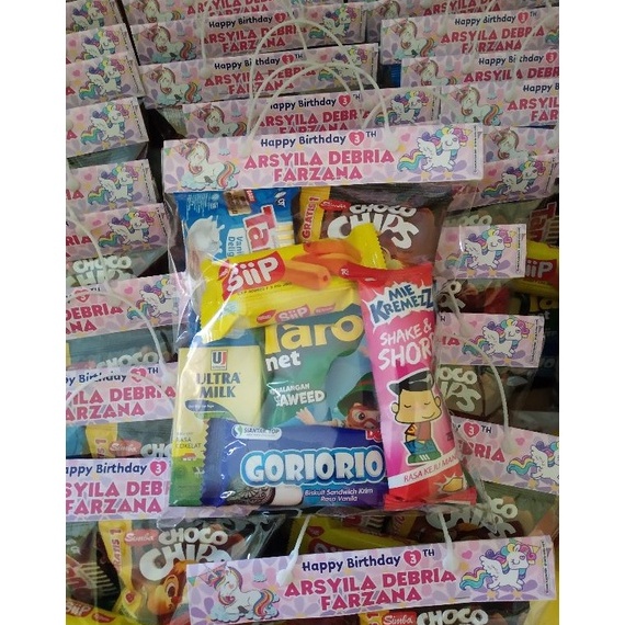 

❤[PROMO ⚡ALE!!!]❤ Snack Ulang Tahun Anak Custom