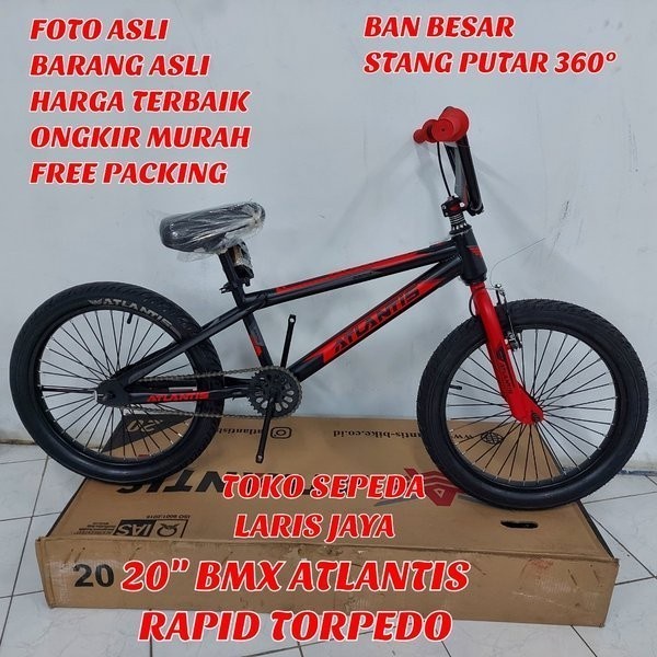 Terlaris Sepeda Bmx 20 Inch Atlantis Rapid, Rem Torpedo, Stang Putar 360