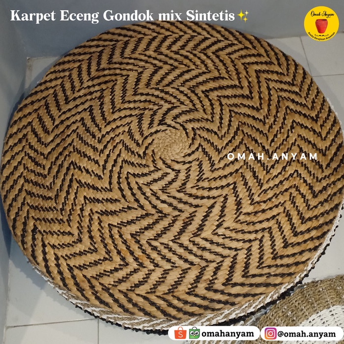 karpet bulat besar/karpet eceng gondok/karpet dekorasi/karpet cantik