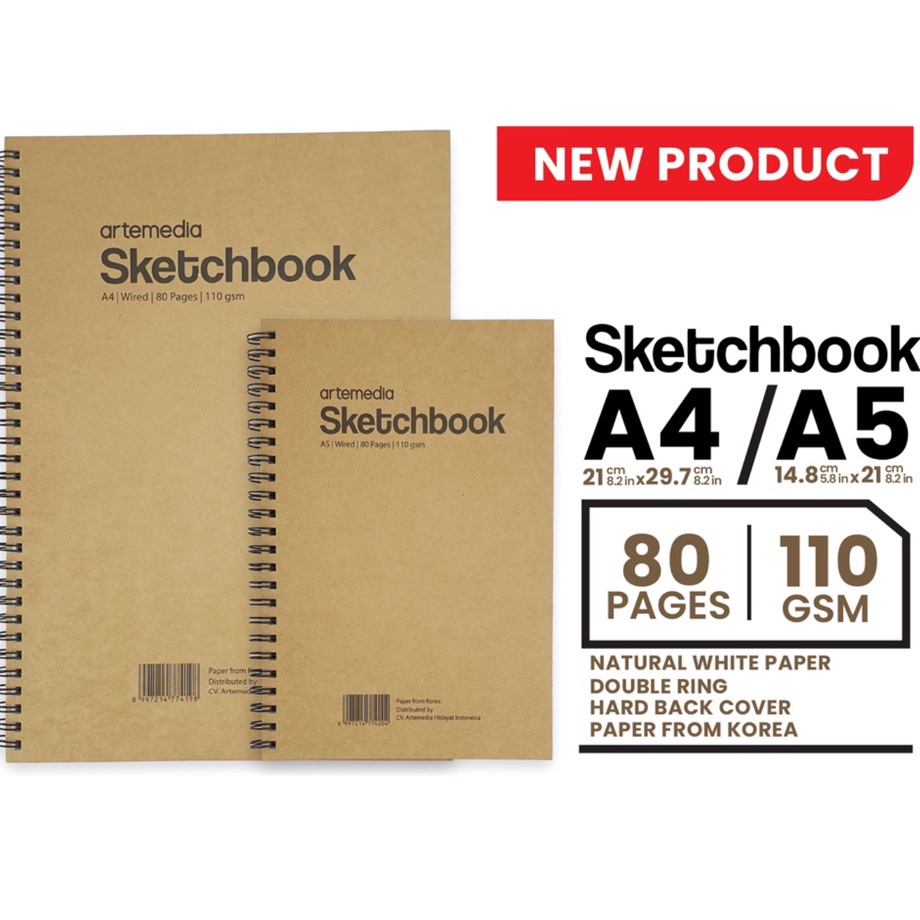 

Segera Beli Buku Sketsa Artemedia Sketchbook Wired A5 A4 Craft Cover Jilid Spiral