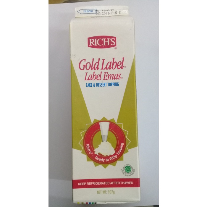 

Rich'S Whip Cream 907 Gr