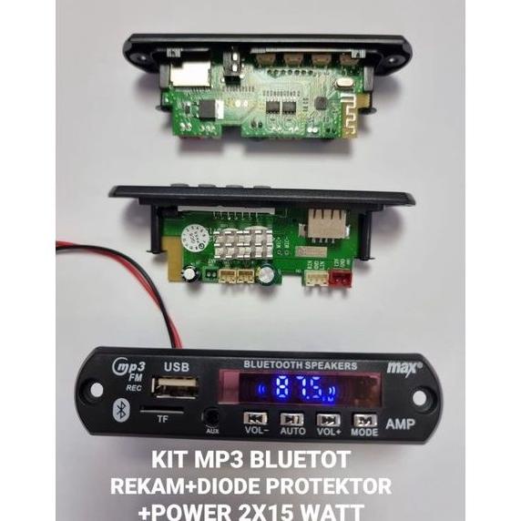 New Modul Mp3 Bluetooth + Power 2X15 Watt