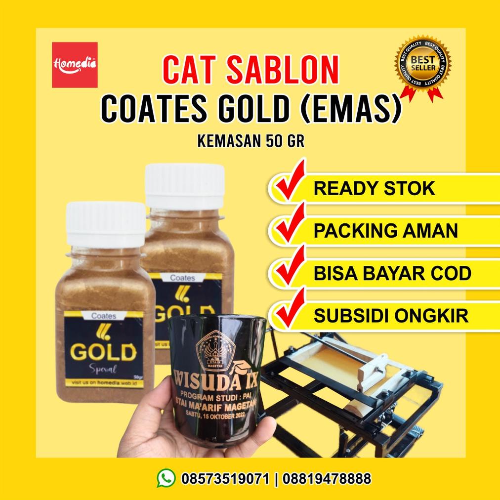 

Populer Cat Sablon Gelas Coates Gold Tinta Sablon Gelas Coates 50 Gr Erp