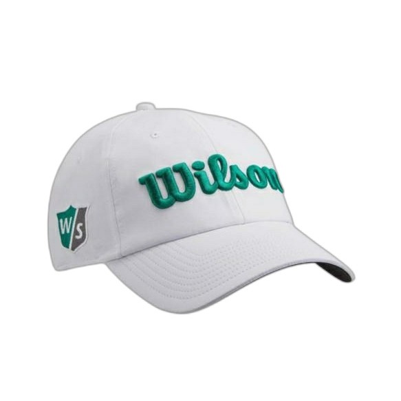 TERLARIS" TOPI GOLF WILSON CAP TOUR WHITE/GREEN ORIGINAL
