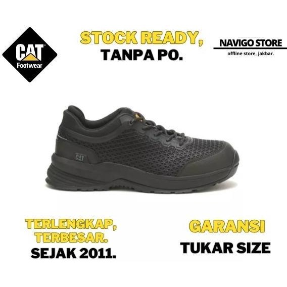 Ready Sepatu Safety Caterpillar Streamline 2.0 Ct Full Black Original Pearl.Light