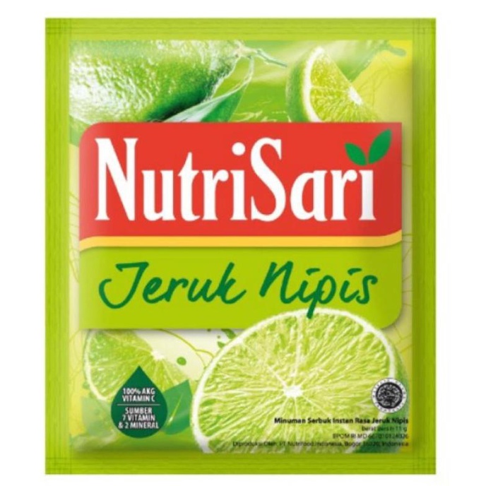 

Nutrisari Jeruk Nipis 13gr 1 Dus isi 4 Pak x 40 Sachets