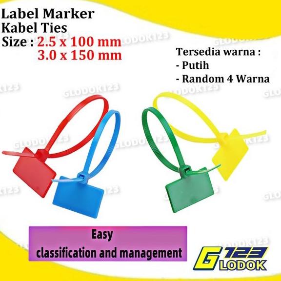 

Baru Kabel Tis Tie Ties Cable Label Maker Marker Name Tag Label Pengikat F23P