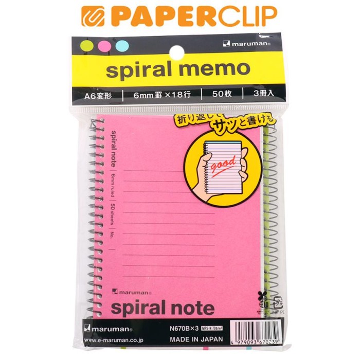 

Notebook A6 Maruman Spiral Note N670B Isi 3