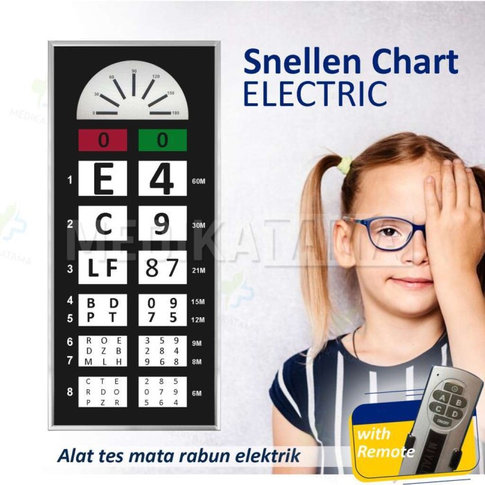 Best Seller Snellen Chart Elektrik With Remote Alat Baca Tes Mata