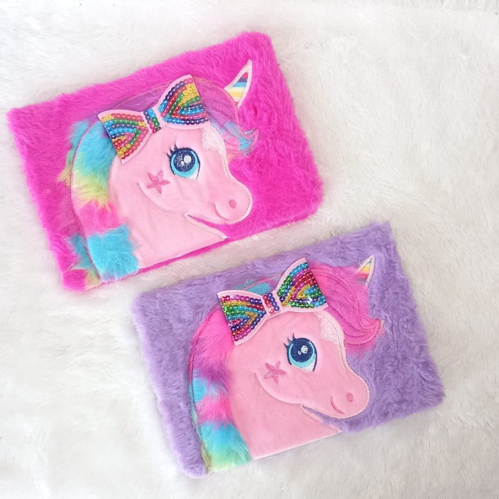

Buku Tulis Notebook Agenda Unicorn Bulu A5 Notebook Unicorn Bulu Kado