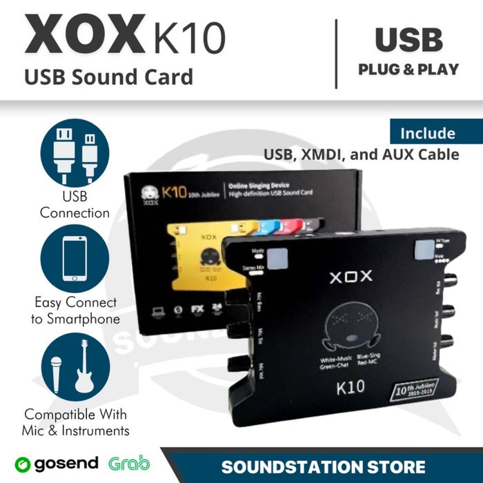 Best Seller Soundcard Xox K10 Smule , Bigo & Karaoke Online