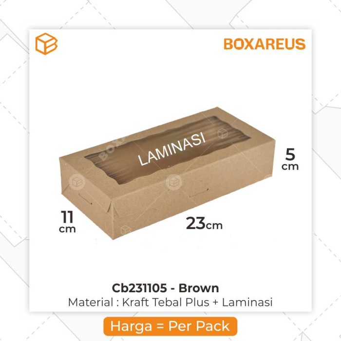 

Bestseller Cb231105 - Cake Box, Kotak Souvenir, Brownies Box, Packaging, Dus Kue