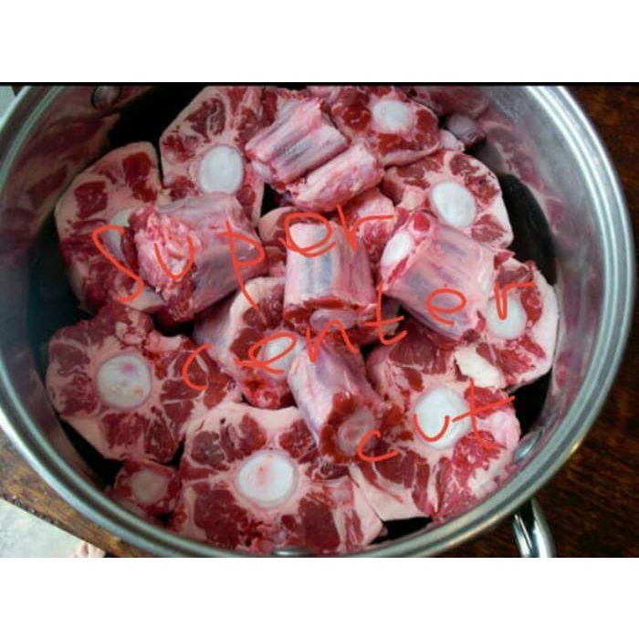 

Buntut Sapi Impor / Oxtail Kualitas Super Banyak Daging ukuran M 3-7cm