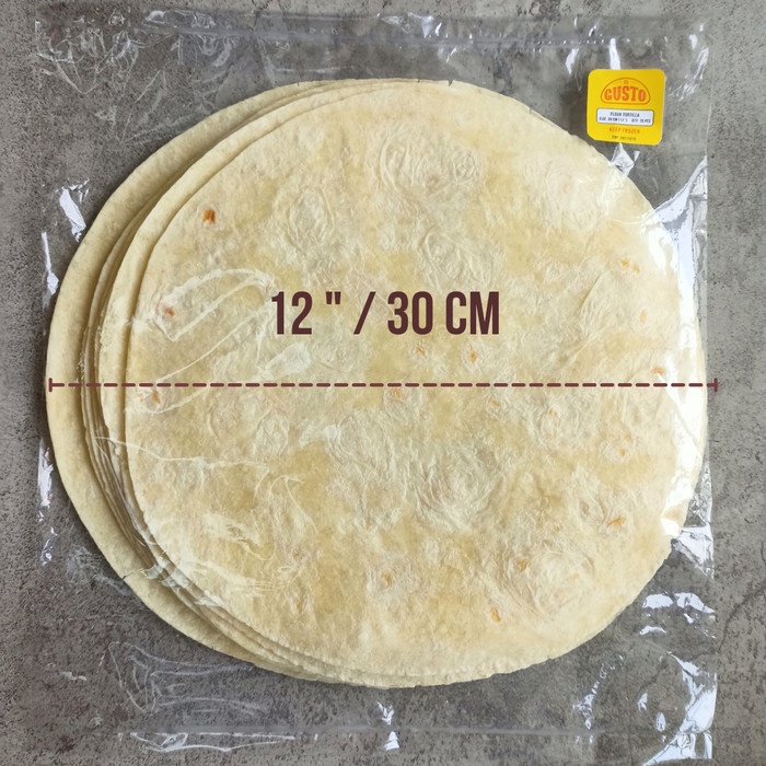 

Best Seller Gusto Premium Flour Tortilla 30 Cm 10 Pc Burrito Wrap Kebab 12 Inch