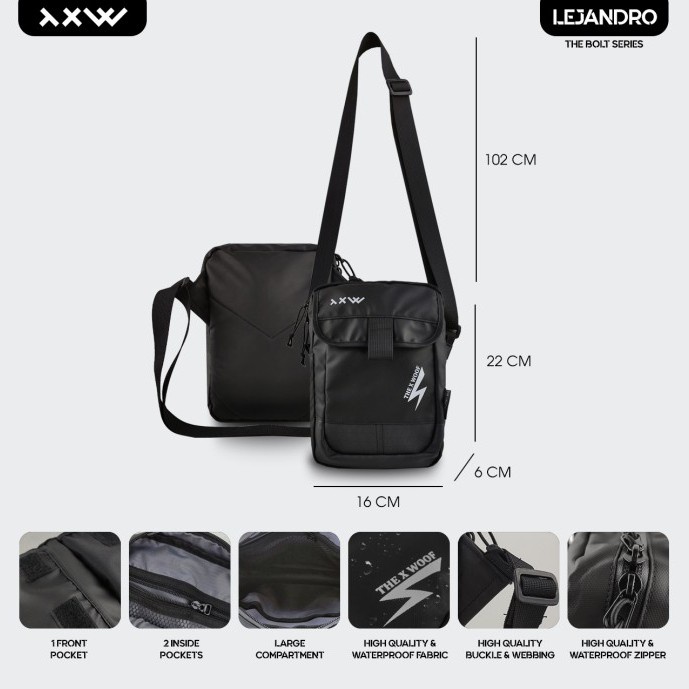 DISKON SPESIAL TAS SELEMPANG SPORT PRIA WANITA WATERPROOF THE X WOOF MSLINGMI2 TERLARIS