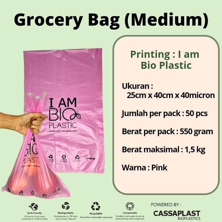 Terlaris Grocery Bag Medium Kantong Singkong Ramah Lingkungan Eco Friendly Packing Online Packaging 