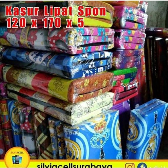 Kasur Lipat Busa Spon 120 x 170 x 5 cm