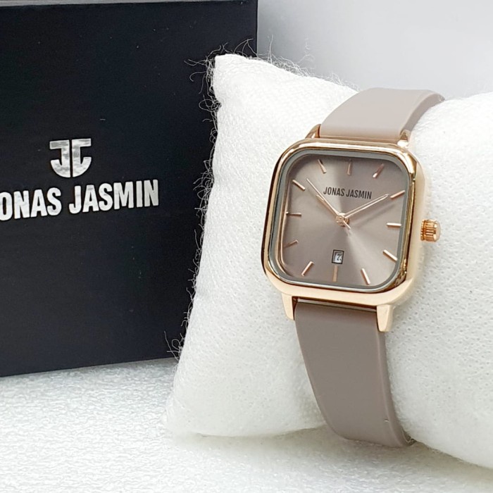 MUST HAVE JAM TANGAN WANITA JJ 2213 TANGGAL AKTIF STRAP RUBBER TERBARU
