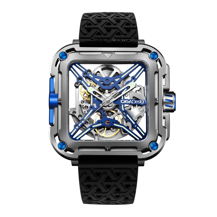 HOT SALE JAM TANGAN CIGA DESIGN SERIES X GORILLA SILVER TITANIUM BLUE AUTOMATIC TERMURAH
