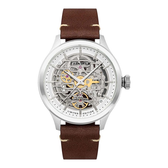 FLASH SALE JAM TANGAN PRIA THOMAS EARNSHAW BARON ES-8229-01 SKELETON DIAL DARK B TERBARU
