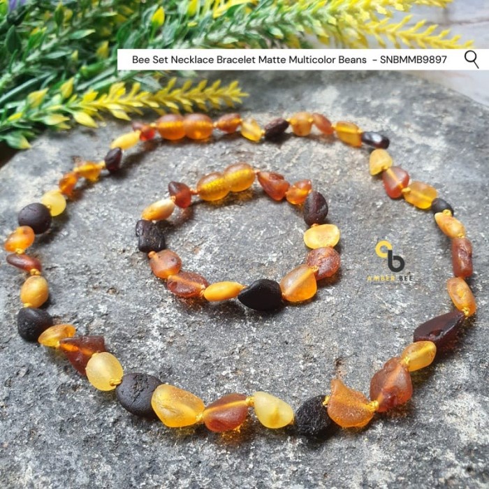 Bestseller Set Kalung Amber Bayi & Anak Tumbuh Gigi Amber Baltic Premium Multicol