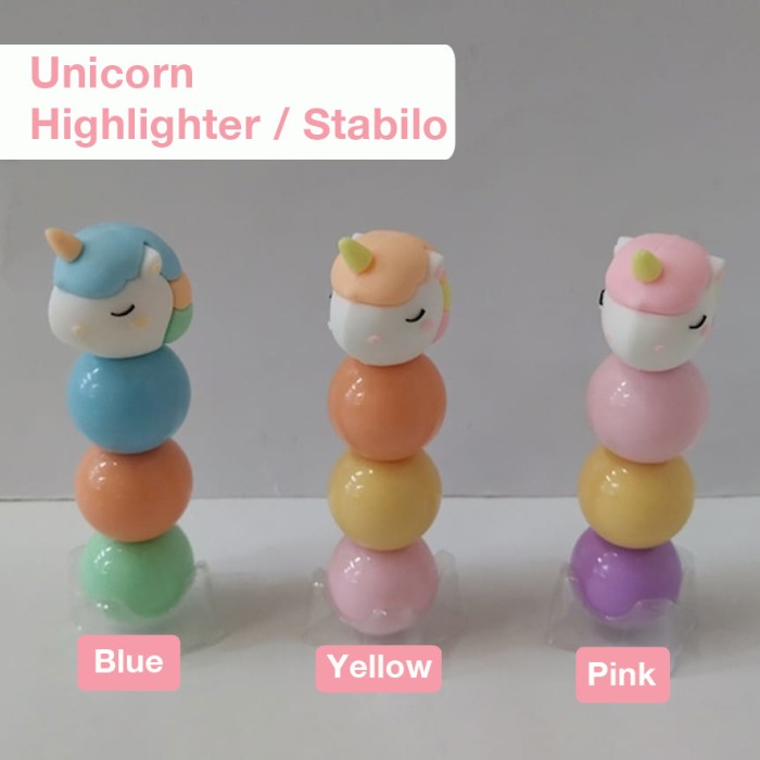 

Bestseller Unicorn Highlighter / Stabilo / Alat Tulis