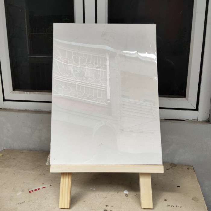 

Bestseller Kanvas Lukis 30X40Cm +Stand Lukis Kayu Jati Belanda Natural 30X50Cm