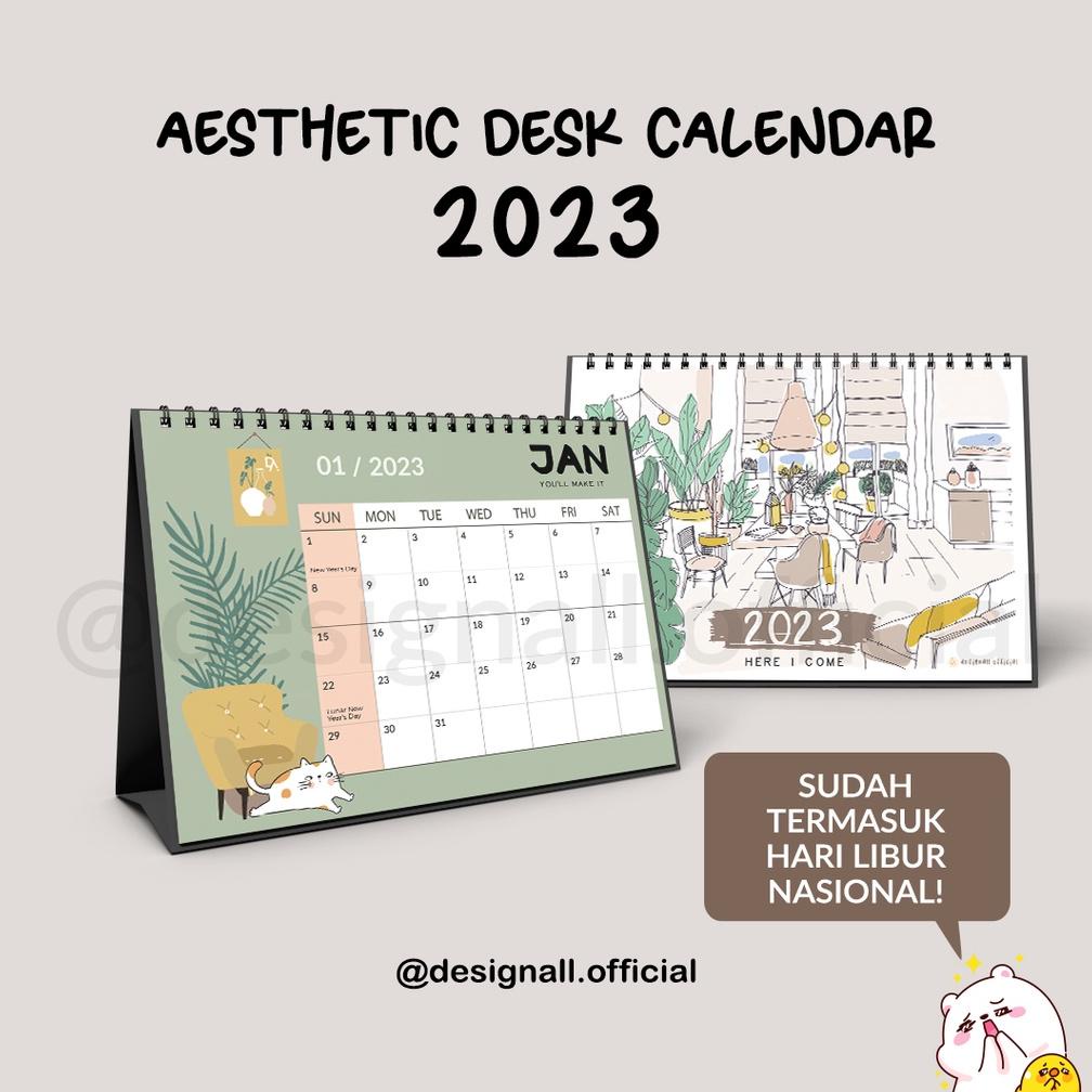 

Terbaik Designall Kalender Meja / Kalender Duduk Aesthetic Tahun 2023 Spiral Fm Erp