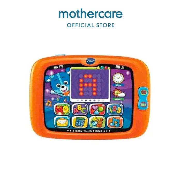 Vtech Light Up Baby Touch Tablet Orange - Mainan Edukasi Anak
