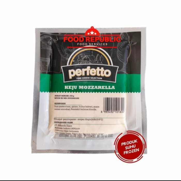 

keju mozarella perfetto 250Gr / cheese mozarella perfetto HALAL ghe02