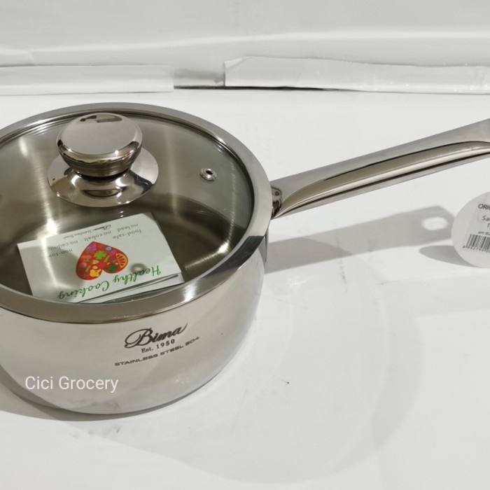

panci bima origin classic 18CM stainless-sus304/saucepan B2001118 ghe02