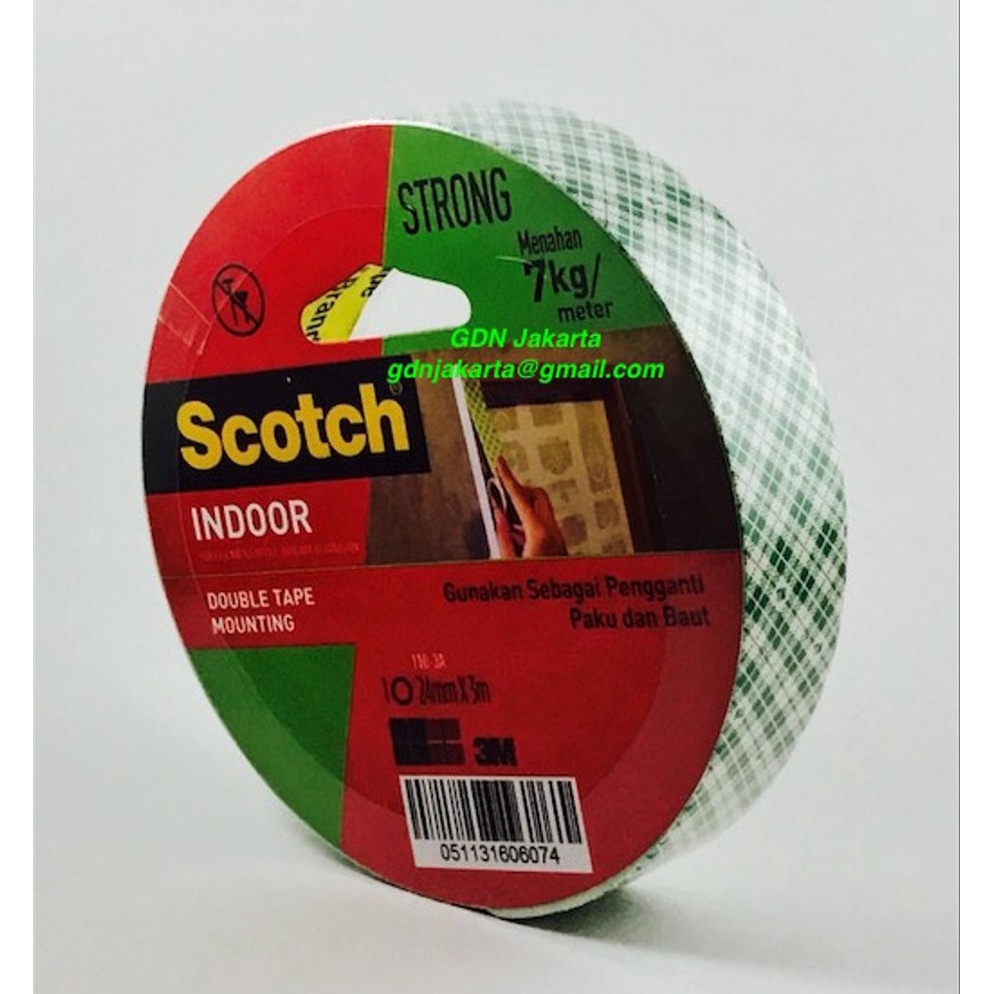 

Laris 3M Scotch Double Tape Mounting 110 - 3A , Size 24 mm x 3 meter 07Q