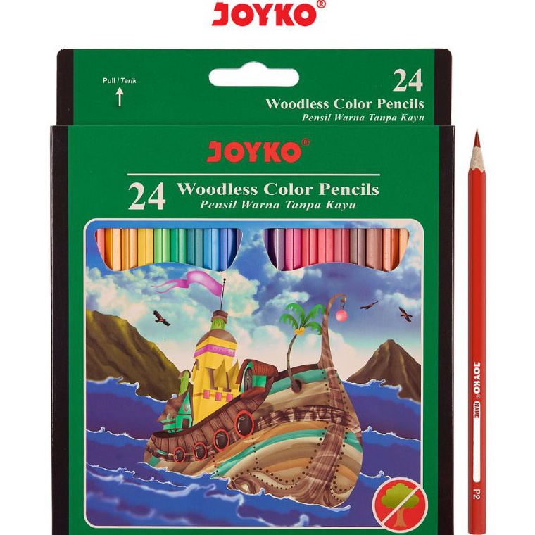 

Kirim Sekarang.. Pensil Warna Panjang Joyko 24 Warna CP-104 - Woodless Color Pencils Besar Anak Sekolah YL0