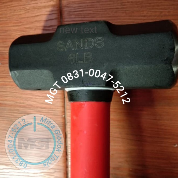 Terlaris Paluku Palu Bodem 3 Kg Palu Godam 6 Lbs Sledge Hammer Gagang Karet / Fiber