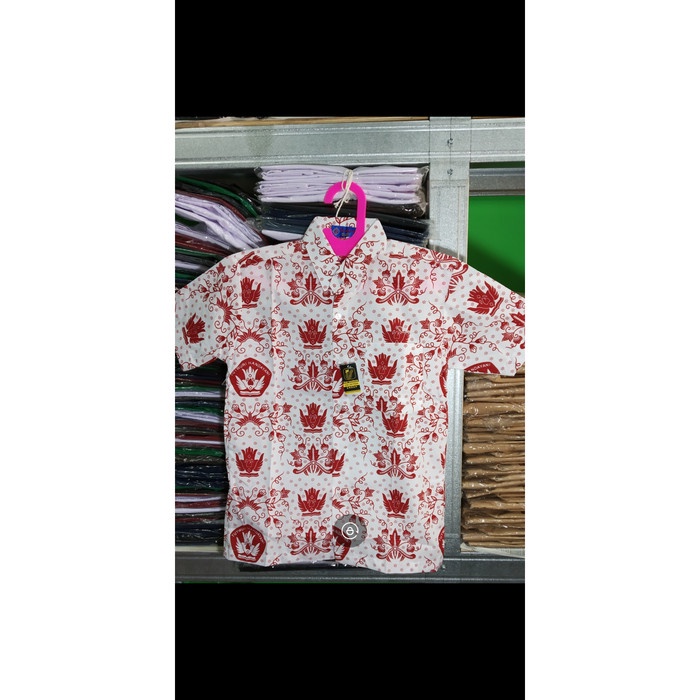 TERBARU KEMEJA BATIK SD / SERAGAM SEKOLAH BATIK SD PENDEK /SERAGAM SEKOLAH/KEMEJA PUTIH/SERAGAM