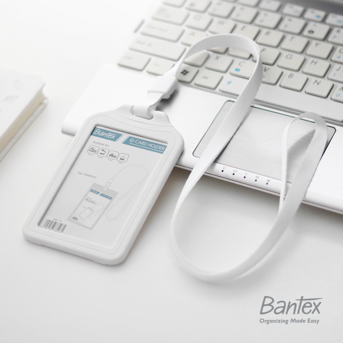 

Best Seller Bantex White Dual Side Id Card Holder Lanyard Portrait #8881 07