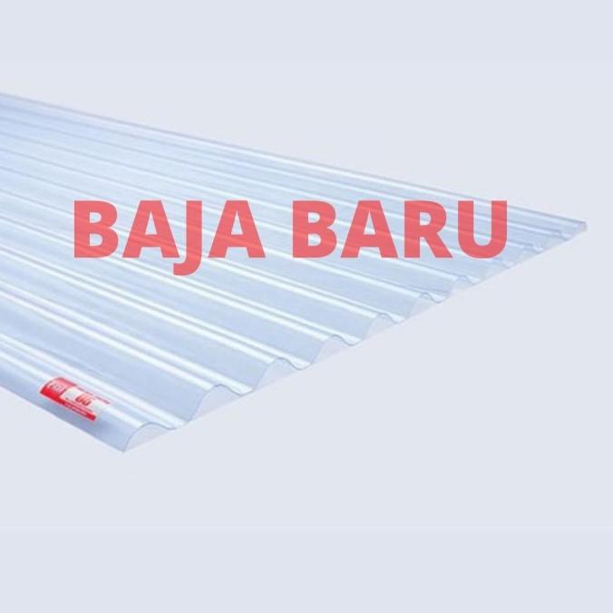 ATAP PLASTIK PVC ROOFING 0.8MM - Fiber Gelombang Transparan Bening