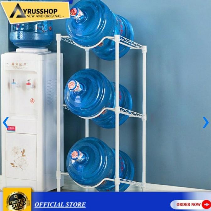 Produk Unggulan] Rak Tempat Galon Dispenser Air Minum/Aqua/Krisbow/Susun 3