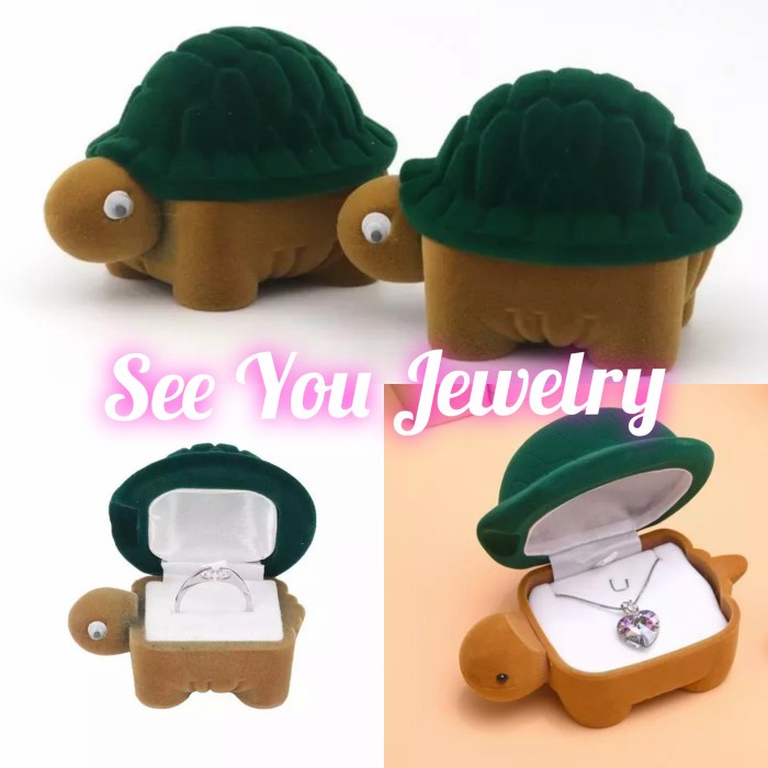 Best Seller Kotak Cincin Kalung Ring Box Beludru Unik Cantik Lamaran Tunangan