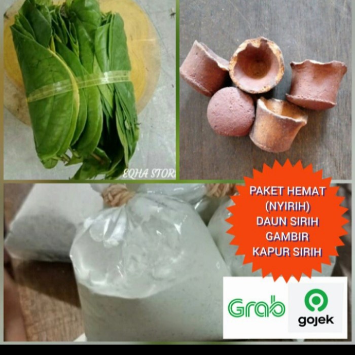 Terlaris Chalk Paket Nginang Daun Sirih+Gambir+Kapur Sirih Hemat Nyirih