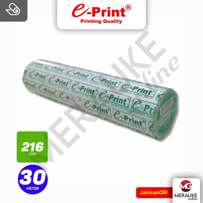 

Best Seller Kertas Fax E-Print Full Hijau 216X30