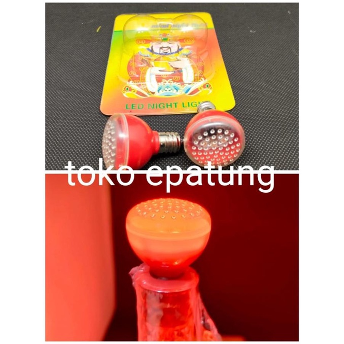 ] bola lampu sembahyang bohlam Lampu Sembahyang Led - bulat - merah
