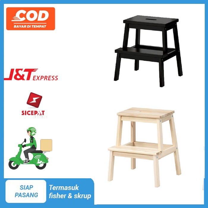 Terlaris Bangku Kursi Tangga Kayu 2 Step Kayu Jati Belanda Anak Dewasa