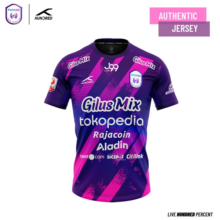 TERMURAH HUNDRED - Rans Cilegon FC Authentic Home Jersey (Full Sponsor)