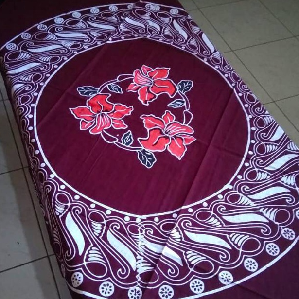 Terkini.. Taplak meja batik cap asli, Bukan sablon/ printing FBJ