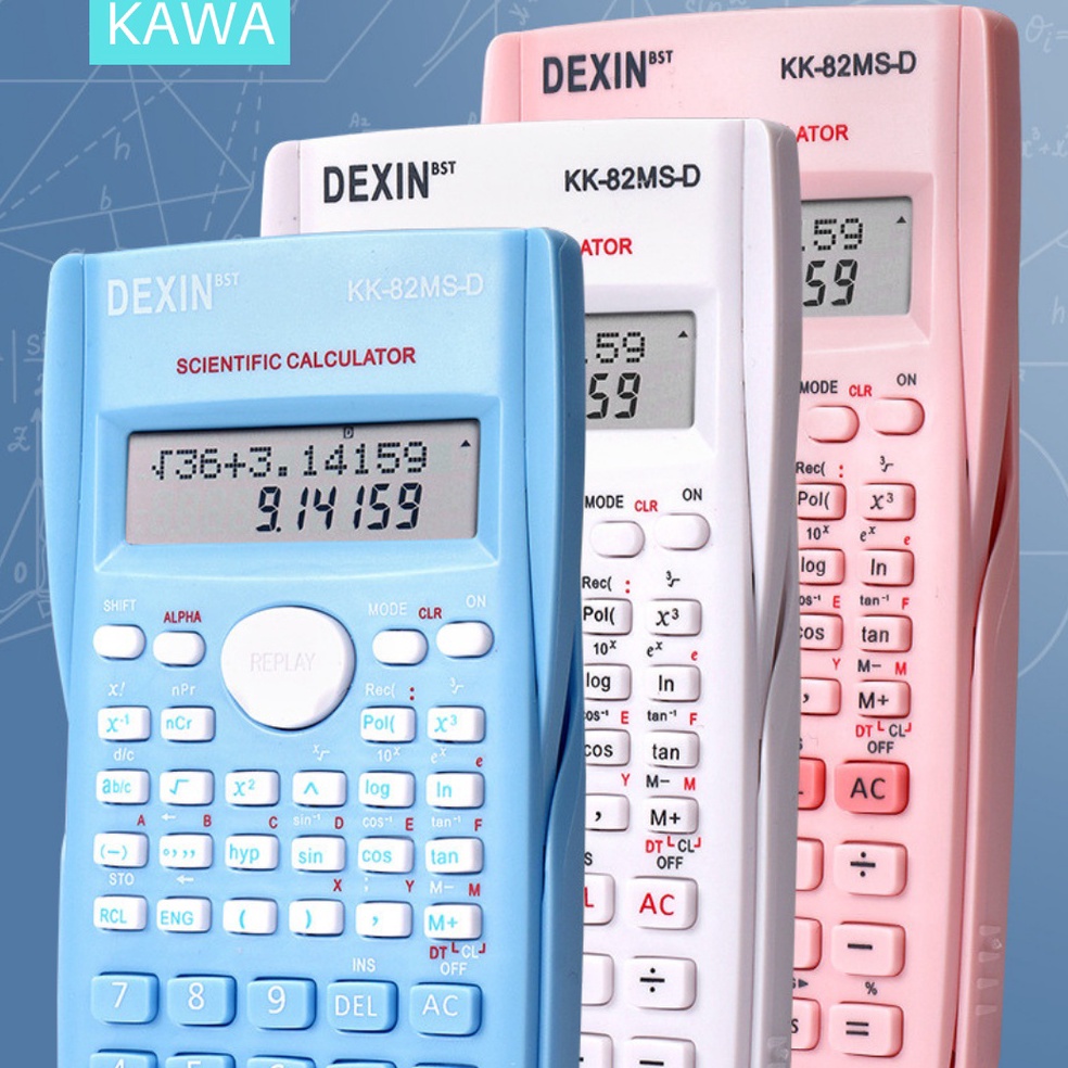 

Modern.. KAWA Kalkulator Color Function Scientific Kalkulator sin cos tan macaroon Aesthetic Estetik VTA