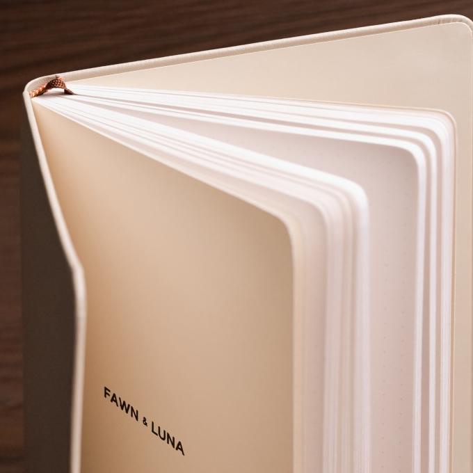 

A5 Notebook - Plain / Dotted Paper - Deep Navy Fabric